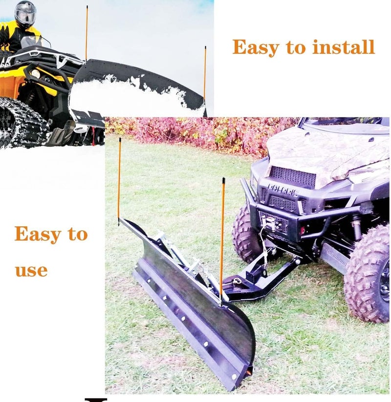 SUONE 24" Snow Plow Markers Blade Guides Yellow Never Break, 304 Stainless Steel Joint Fit for Blizzard Boss SNO-Way Western Snowplows & Many More Pickup Truck SUV UTV ATV (Orange) - Image 5